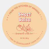 Retro Zelfgemaakte Salsa Label (Voorkant)