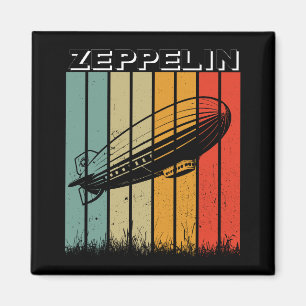 Retro Zeppelin luchtschip Zepelin Zepplin Magneet