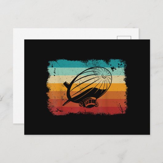 Retro  Zeppelin luchtschip Zepplin L Briefkaart (Voorkant / Achterkant)