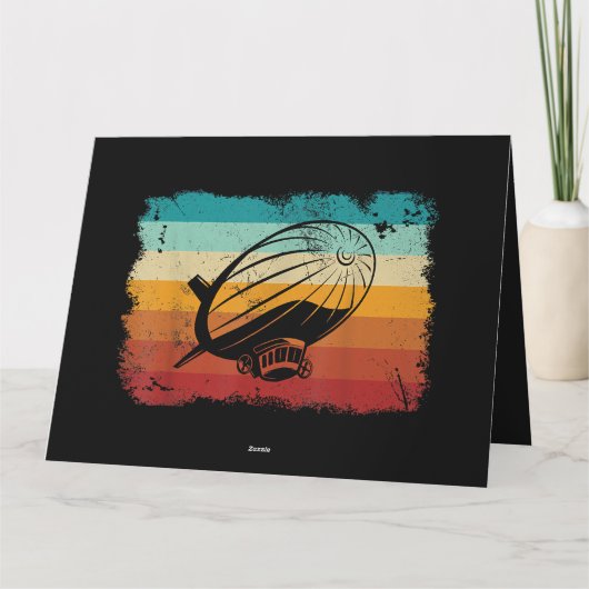 Retro Zeppelin luchtschip Zepplin L Kaart (Achterkant)