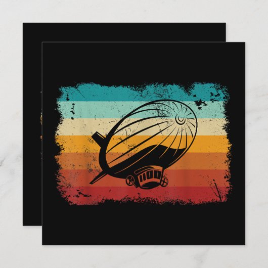 Retro Zeppelin luchtschip Zepplin L Kaart (Voorkant / Achterkant)