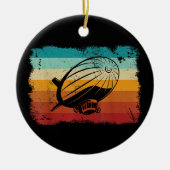 Retro  Zeppelin luchtschip Zepplin L Keramisch Ornament (Voorkant)