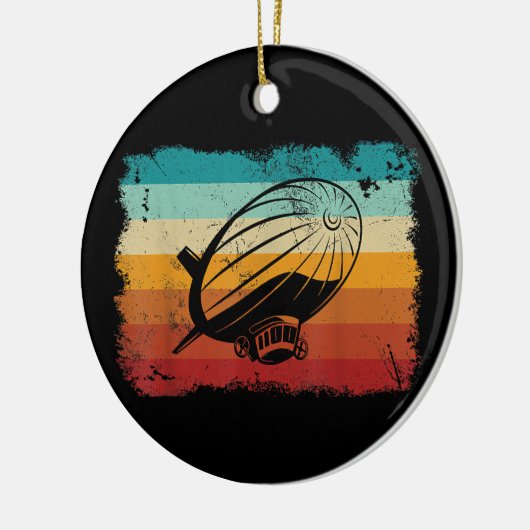 Retro  Zeppelin luchtschip Zepplin L Keramisch Ornament (Links)