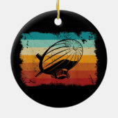 Retro Zeppelin luchtschip Zepplin L Keramisch Ornament (Achterkant)