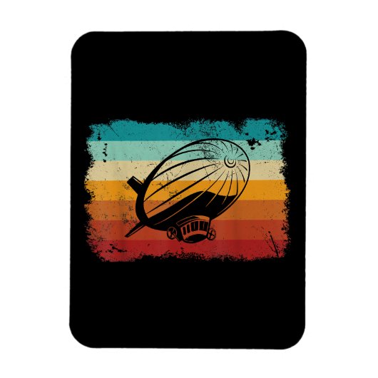 Retro  Zeppelin luchtschip Zepplin L Magneet (Verticaal)