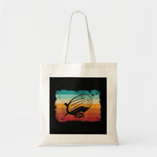 Retro Zeppelin luchtschip Zepplin L Tote Bag (Voorkant)