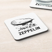 Retro Zeppelin - Verdeelbare schets Bier Onderzetter (Linkerzijde)