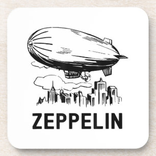  Retro Zeppelin - Verdeelbare schets Bier Onderzetter