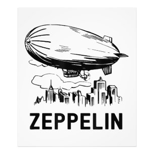  Retro Zeppelin - Verdeelbare schets Foto Afdruk