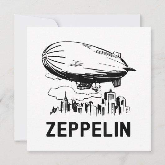 Retro Zeppelin - Verdeelbare schets Kaart (Achterkant)