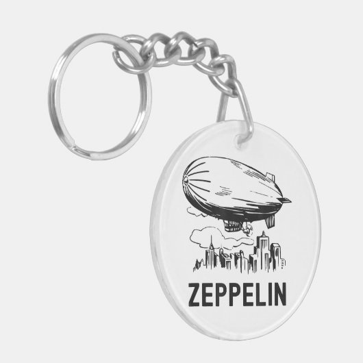  Retro Zeppelin - Verdeelbare schets Sleutelhanger (Voorkant Links)