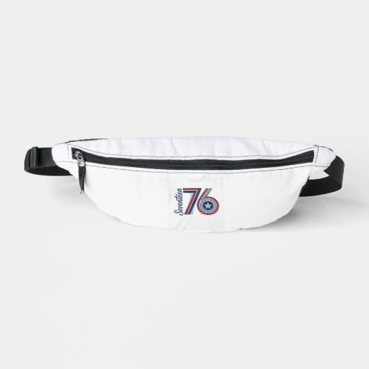 Retro Zeventien 76 Patriottisch Vector T-shirt Ont Heuptasje (Voorkant)