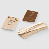 Retro Zeventiger Regenboog & 70s Typografie Trouw Handwaaier (Niet-gemonteerd)