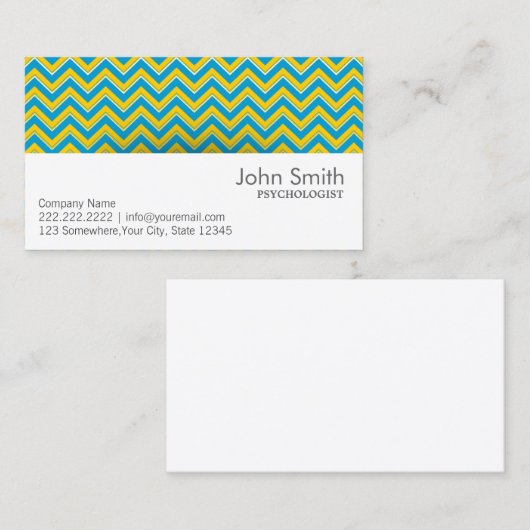 Retro Zigzag Psycholoog Visitekaartje