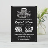 Retro Zilver Gerst Bier Bachelor Party Card Kaart (Staand voorkant)