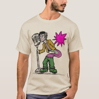 Retro Zingende Expressionisme Kunst Design T-shirt