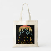  Retro Zion Nationaal Park Tote Bag (Achterkant)