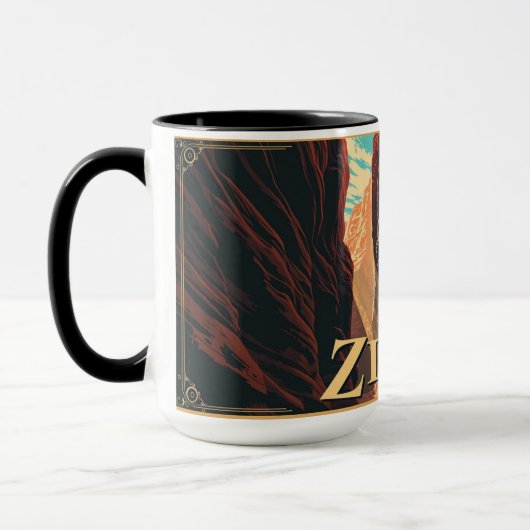 Retro Zion National Park Adventure Mug Mok (Links)