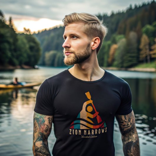 Retro Zion vernauwt kajakken T-shirt