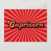 Retro Zodiac Capricorn Briefkaart (Voorkant)