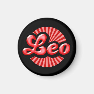 Retro Zodiac Leeuw Magneet