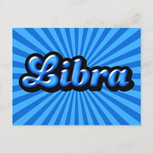 Retro Zodiac Libra Briefkaart