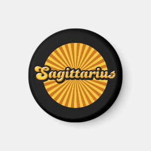 Retro Zodiac Sagittarius Magneet