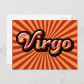 Retro Zodiac Virgo Briefkaart (Voorkant / Achterkant)