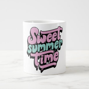 Retro Zoete Zomer Tijd Extra Grote Beker