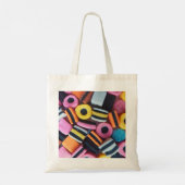 Retro Zoethout Allerlei Snoepjes Pop Art Design Tote Bag (Achterkant)