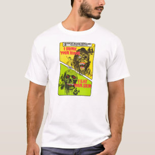 Retro Zombie: Ik Drink je bloed - ik eet je huid T-shirt