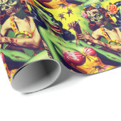 Retro Zombie Pin-up Cadeaupapier (Rol Hoek)