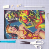 Retro Zombie Pin-up Tissuepapier (Craft)