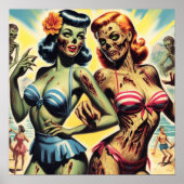 Retro Zombie Pin-ups Poster (Voorkant)