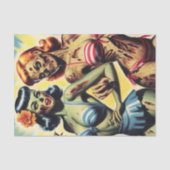 Retro Zombie Pin-ups Tissuepapier (Voorkant)