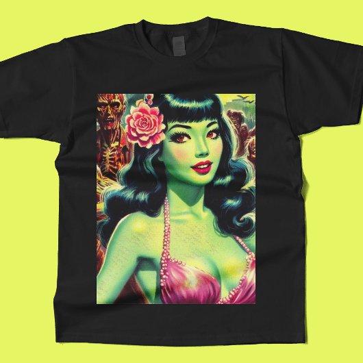 Retro Zombie Woman T-shirt
