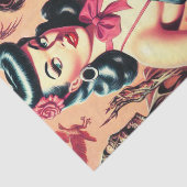 Retro Zombies Pin-up Tissuepapier (Detail)