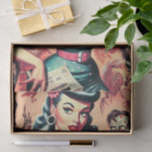 Retro Zombies Pin-up Tissuepapier (Geschenk)