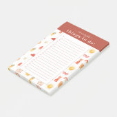 Retro Zomer Boho Picknick | Monogram Takenlijst Post-it® Notes (Schuin)
