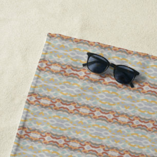 Retro zomer geometrisch kleurblokpatroon ontwerp strandlaken