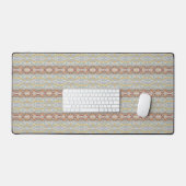 Retro Zomer Geometrische Kleurblok Patroon Ontwerp Bureaumat (Keyboard & Muis)