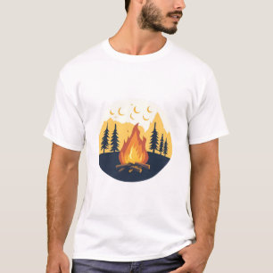 Retro Zomer Kamp Grafische T-Shirt