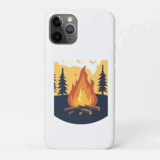 Retro Zomer Kamp Grafische tas iPhone 11 Pro Hoesje