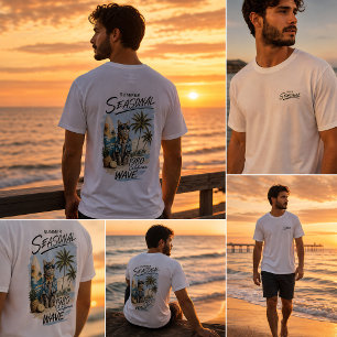 Retro Zomer Kat Surfer Vibes Jaren 80 Californië T-shirt