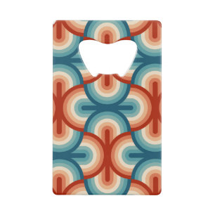 Retro zomer regenboog strepen patroon kredietkaart flessenopener