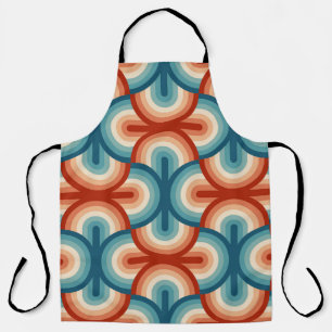 Retro zomer regenboog strepen patroon schort