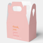 Retro Zomer | Roze en Sinaasappel Dank u Bedankdoosjes (Geopend)