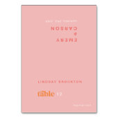 Retro Zomer Roze Sinaasappel Naam Trouwplaats Kaar Kaart (Voorkant)