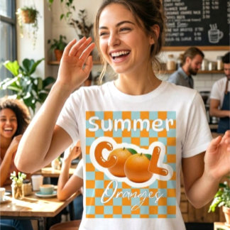 Retro Zomer Sappige Sinaasappel Vakantie Tri-Blend Shirt