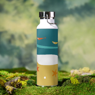 Retro Zomer Strand Mid Century Modern Waterfles